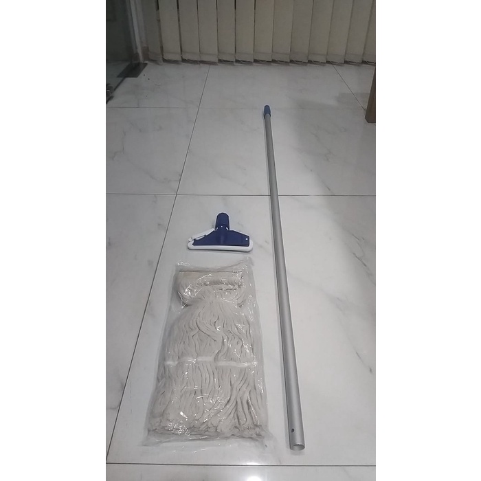Mop Set Komplit - 1 set Pel Lantai - Tangkai + Holder + Kain Pel