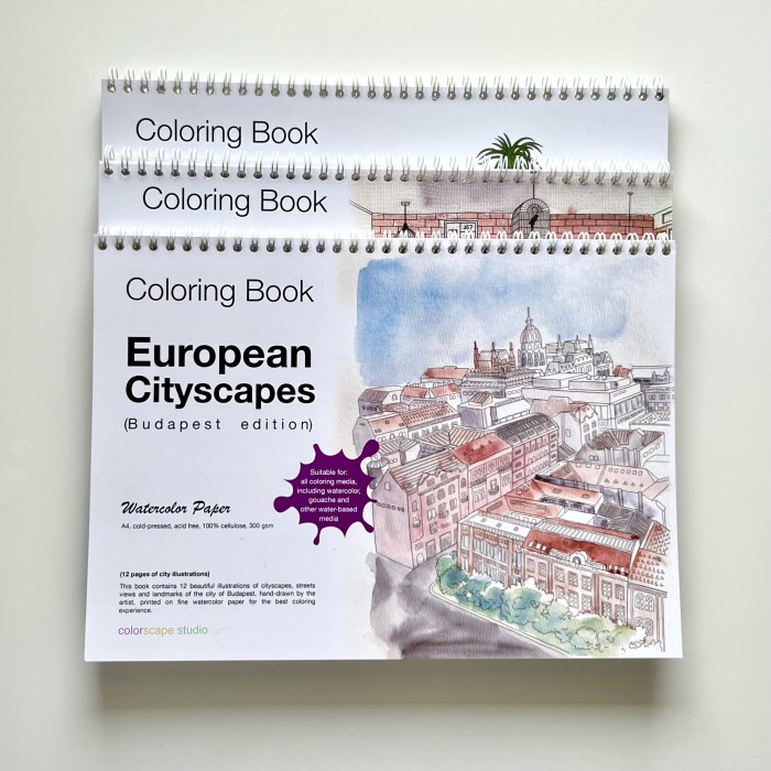 

Promo Watercolor & Mixed Media Coloring Book - European Cityscape Budapest Terbaru