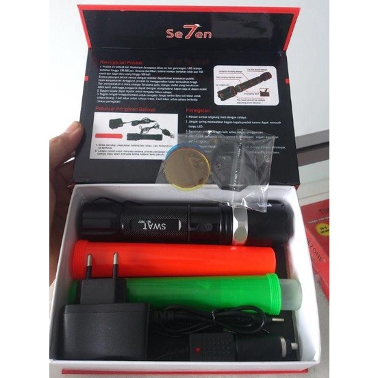 *****] Lampu Senter charge Police SWAT Kompas Cas mobil Lalu lintas