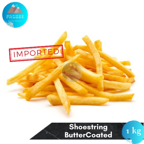 

Shoestring Butter Coated 1Kg French Fries Kentang Lurus Frozen Potato