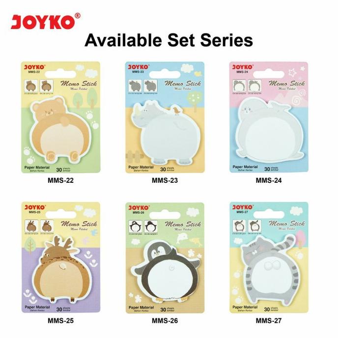 

BARANG TERBARU !!! JOYKO CUTE ANIMAL BUTT STICKY NOTE MEMO NOTES LABEL TEMPEL - TERLARIS