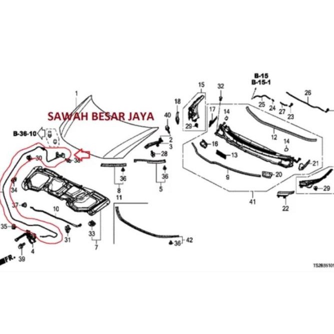 Wire Hood Kabel Handle Knob Knop Tarikan Bukaan Kap Mesin Civic Fb 1.8