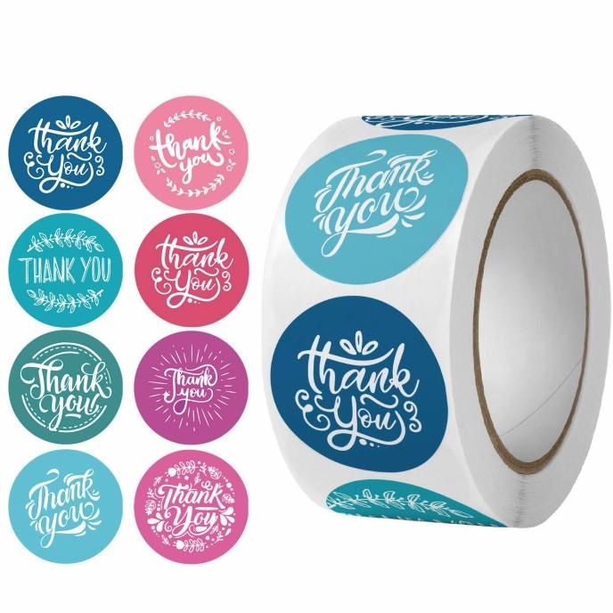 

XIEXIENIN Sticker Thank You Isi 500 Per rol Grosir Cutting Sticker Vinly Murah