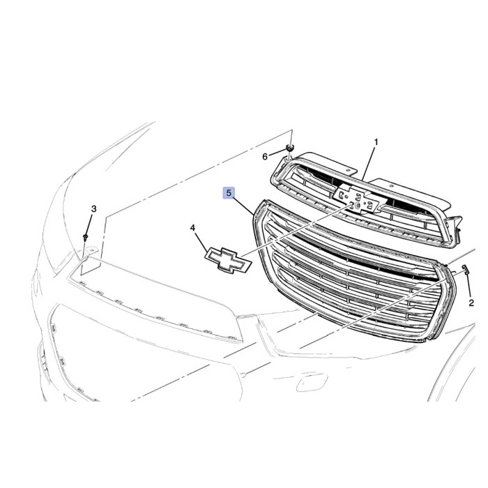 GRILLE GRILL KISI BEMPER DEPAN CHEVROLET CAPTIVA FL 3 ORI GM