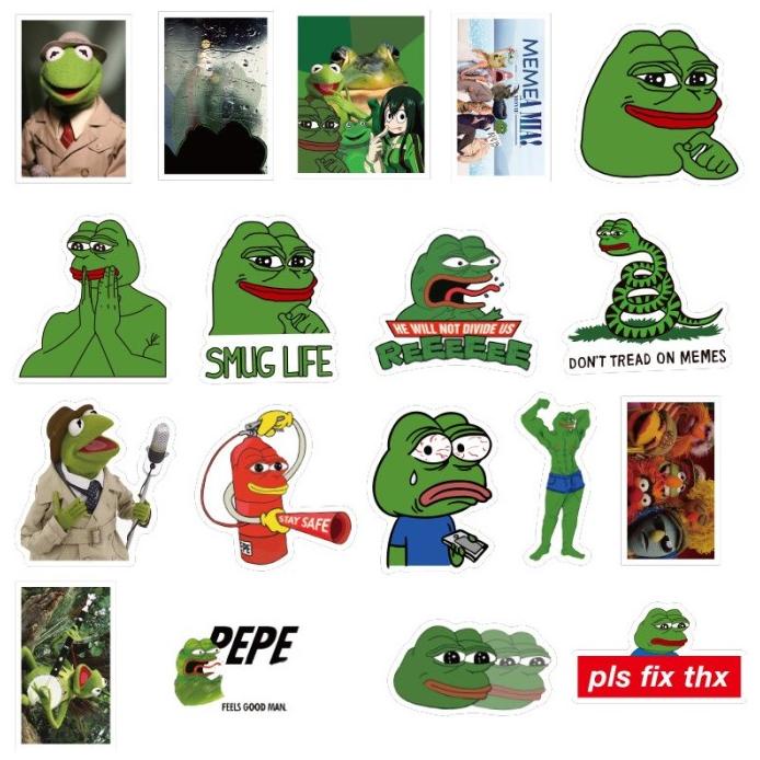 

Ready 50 Pcs Stiker Meme Pepe Frog Kodok Twitch Emote Murah