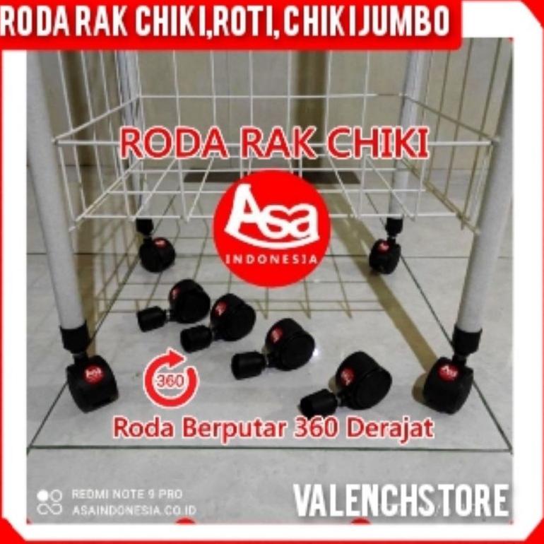 [Als] Aws34Rt Roda Rak Chiki , Rak Roti , Rak Serbaguna, Rak Piring, Rak Ceker, Diameter Roda=5Cm / 