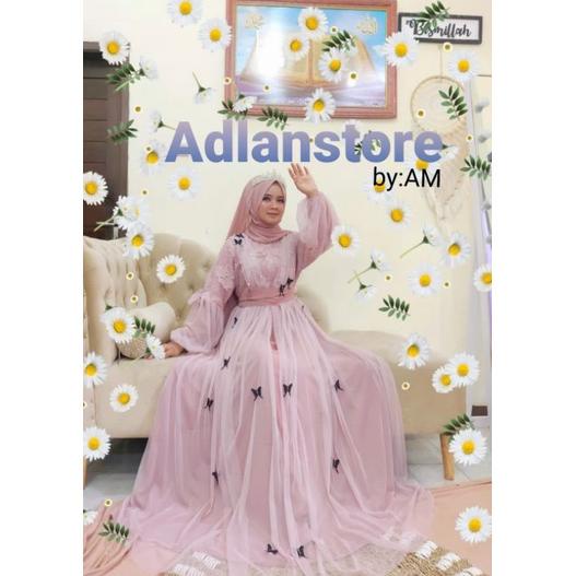 Discount Gamis Ceruty Burkat|| Tille Butterfly|| Gamis Pesta||Fashion Wanita,Baju Gamis Mewah,Gamis 