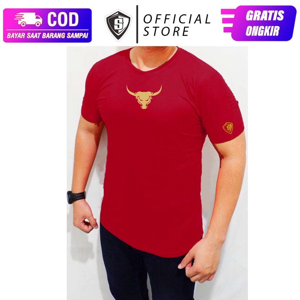 Kaos Gym Pria Banteng Bull Spandex