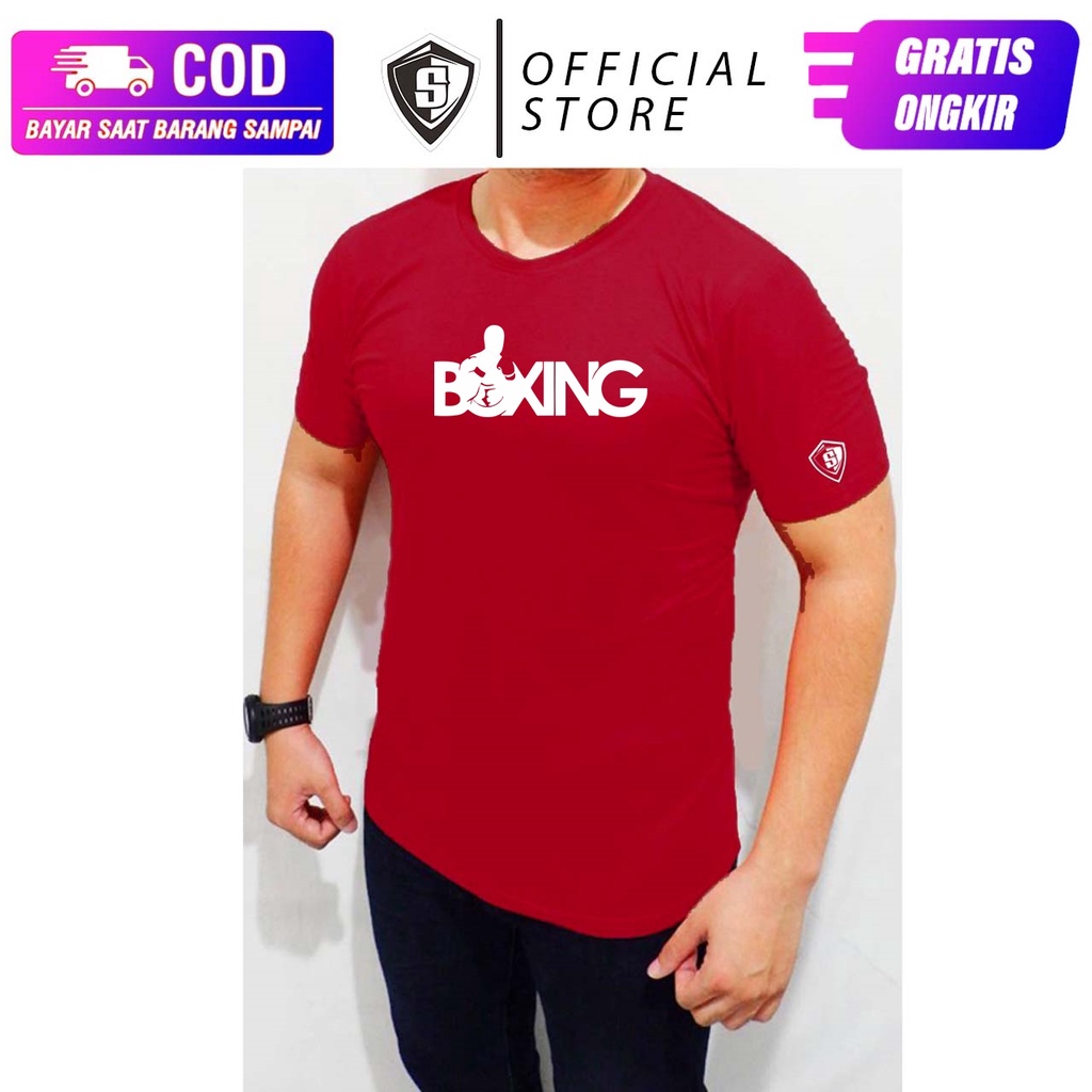 Kaos Fitness Pria Boxing Petinju Halus