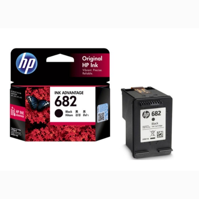 Tinta Hp 682 Black Hp682 Hp682B 682B Original Ink Advantage Cartridge Ready