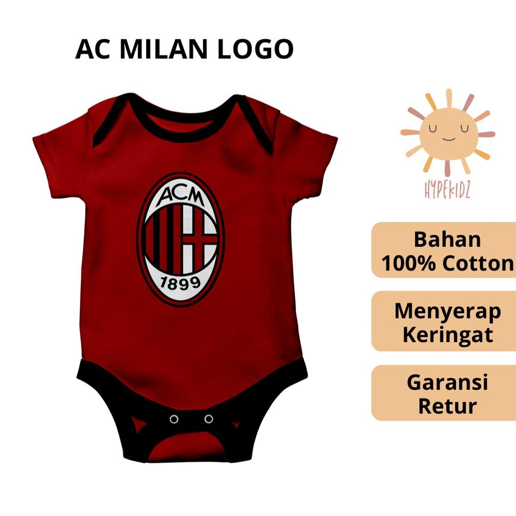 Romper jumper jumpsuit baju jersey bola bayi newborn 0 6 bulan perempuan laki-laki tim club acmilan