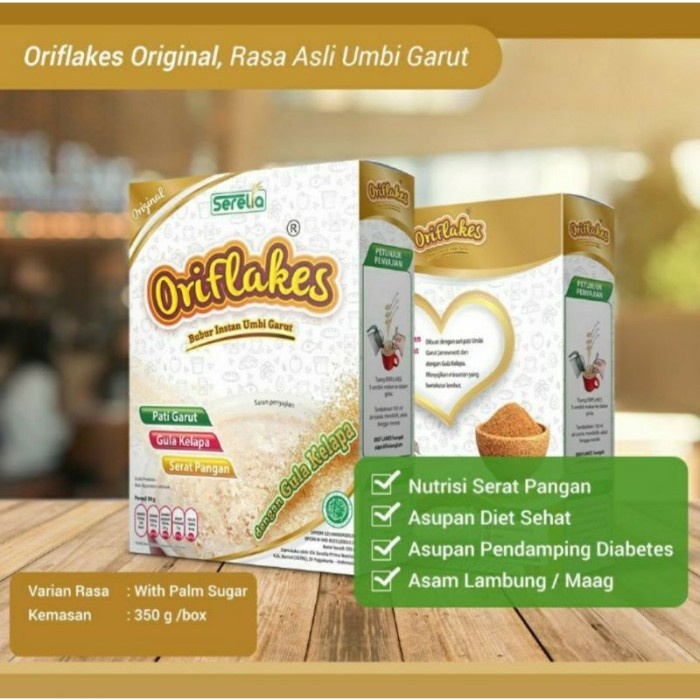 

Oriflakes Original Oatmeal Umbi Garut Asam Lambung Makanan Diet Sehat
