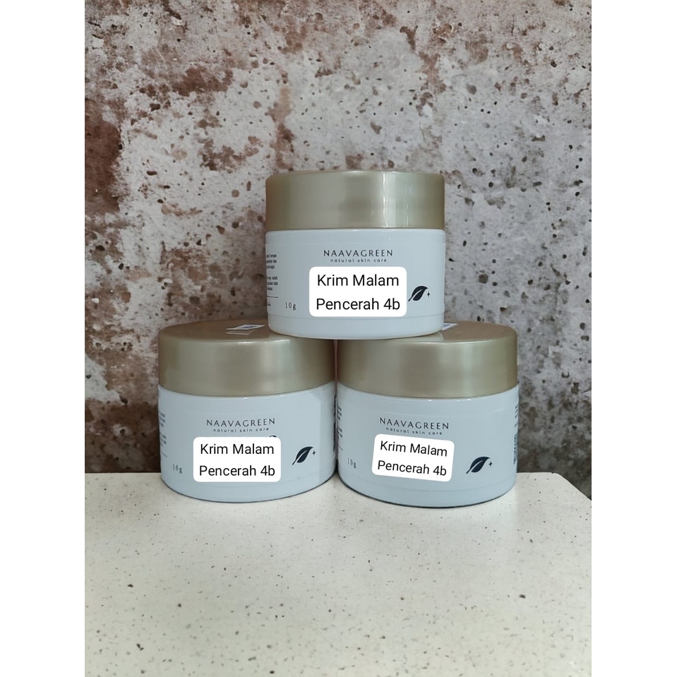 NAAVAGREEN KRIM MALAM BEKAS JERAWAT -  PENCERAH 4 B - NAAVAGREEN - GLOWING - PENCERAHAN - WHITENING 