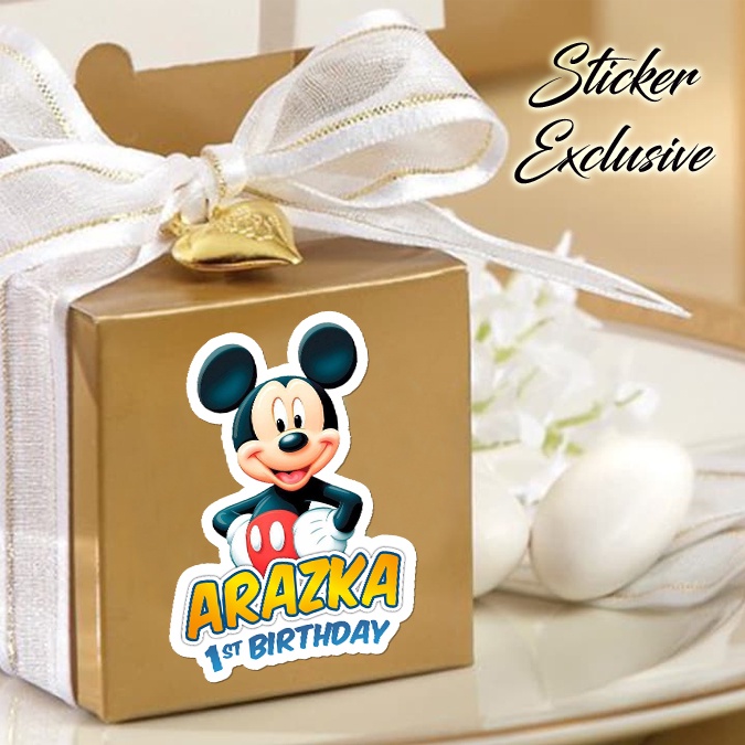

50 STIKER / STICKER MICKEY 2-6 UTK BAG / BENTO / SOUVENIR ULTAH ULANG TAHUN