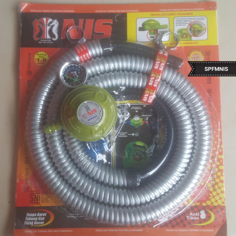 SELANG+REGULATOR - regulator dan selang gas 1.8meter