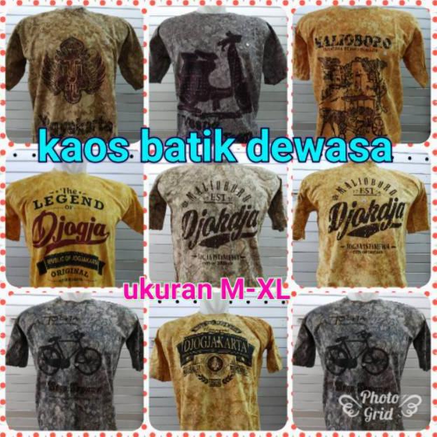 Hot - Kaos jogja motif batik   / kaos jeger / kaos pria wanita oleh oleh khas jogja / kaos batik  ka