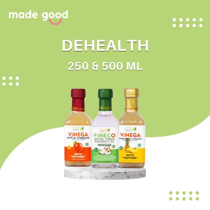 

Terlaris Dehealth Vinegar VINEGA Cuka Apel Lemon Nanas & Fineco Coconut Oil SALE