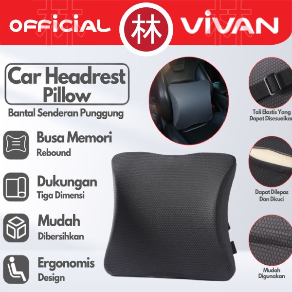 Vivan VCP02 Bantal Mobil Sandaran Pinggang Memory Foam Lumbar Pillow