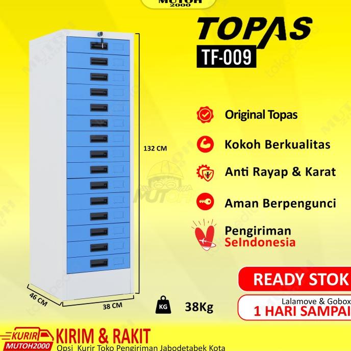 

New Topas Tf-009 Lemari Besi Penyimpan Laptop 15 Laci Berkualitas