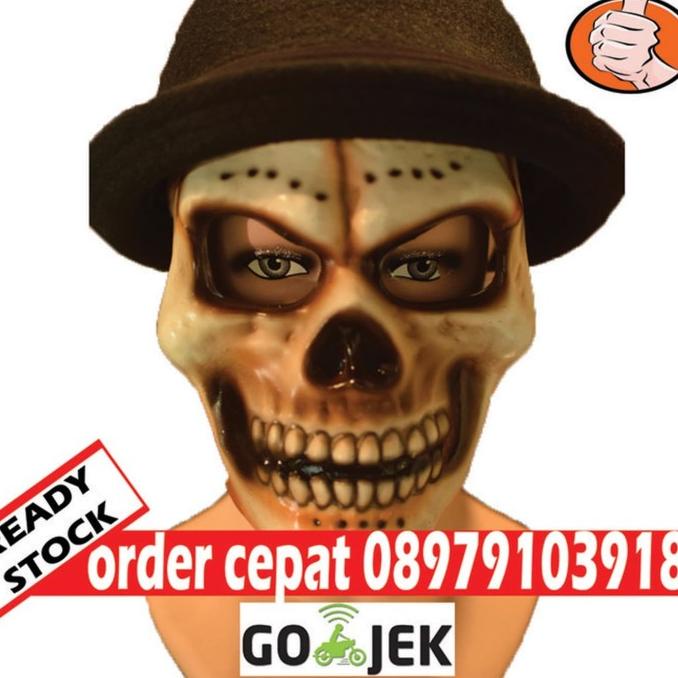 Topeng Skull Topeng Tengkorak Masker Halloween Bukan Topeng Latex Kode 1176