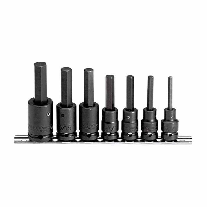 Proto 1/2" Drive 7 Piece Impact Socket Set-J74152