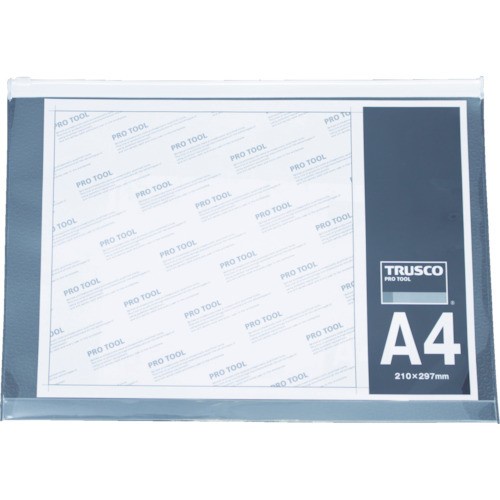 

TRUSCO clear case with zipper A4 SFC-A4