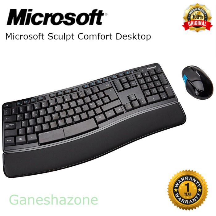 MICROSOFT SCULPT COMFORT DESKTOP WIRELESS KEYBOARD MOUSE ORIGINAL