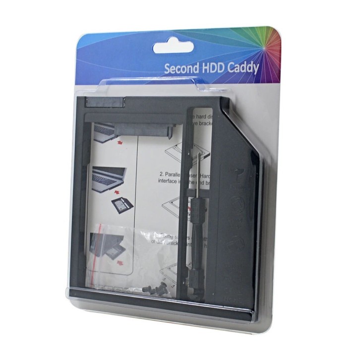 SECOND HDD CADDY 9MM FOR MACBOOK PRO 13 AND 15 AND 17 WARNA BIRU ONLY ORIGINAL