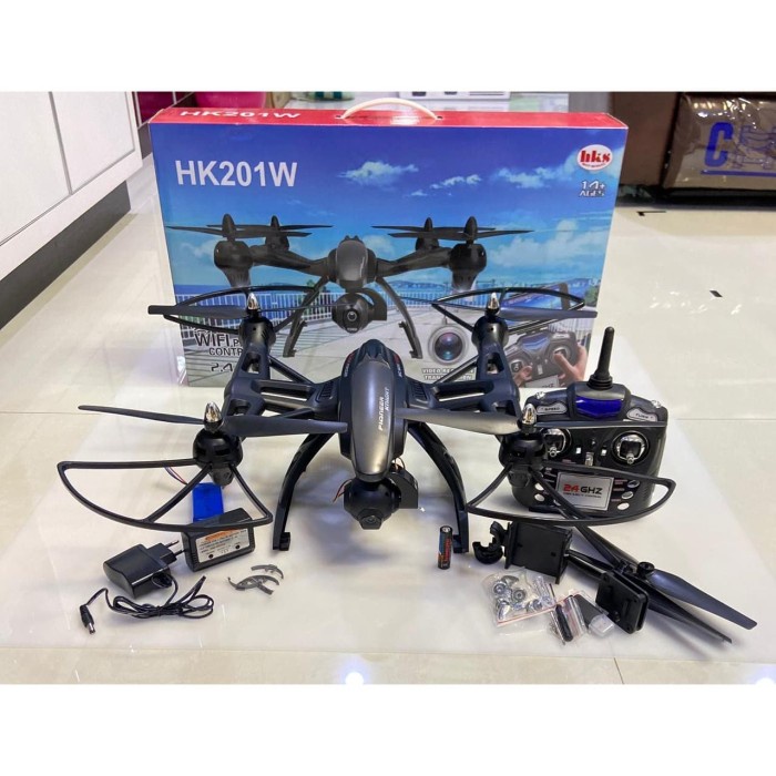 Terlaris Rc Drone Besar Hk201 With Camera Wifi / Mainan Anak 14+ / Hobby