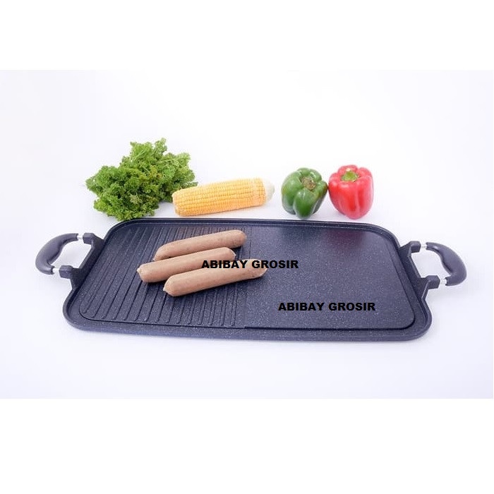 TERLARIS Multi Grill Pan-Panggangan Sosis-Ayam-Barbeque,dll-Teflon Anti Lengket /GRILL PEN/BAKARAN