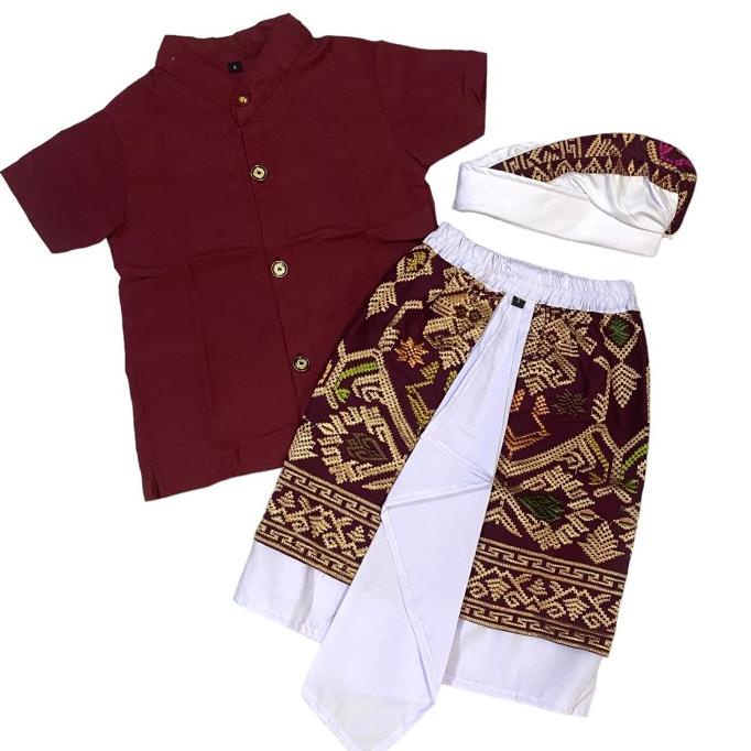 Setelan pakaian adat anak bali , baju adat anak laki laki