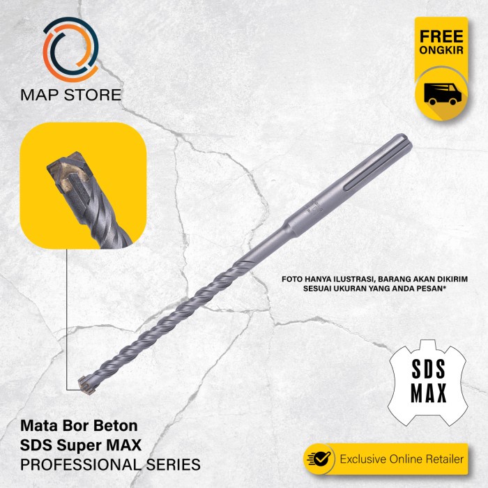 SDS MAX 4-EDGE 30MM X 340MM - MATA BOR BETON SDS MAX BENZ WERKZ