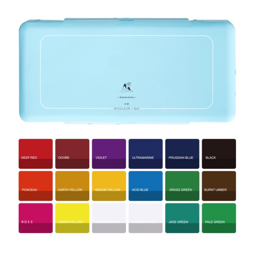 

Toper Watercolor Set 48 Warna Solid Free Kuas Dan Kertas Gambar Metal Tin Case/Cat Air Padat