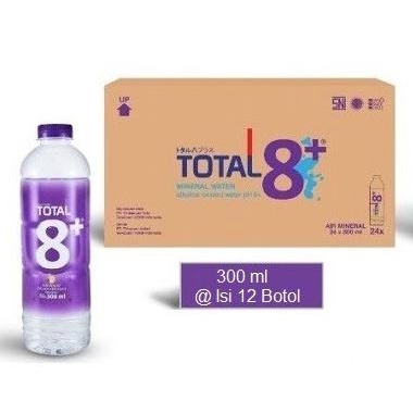 

New Total 8+ Water Air Minum Botoml X 12 Botol | Air Alkalin Original