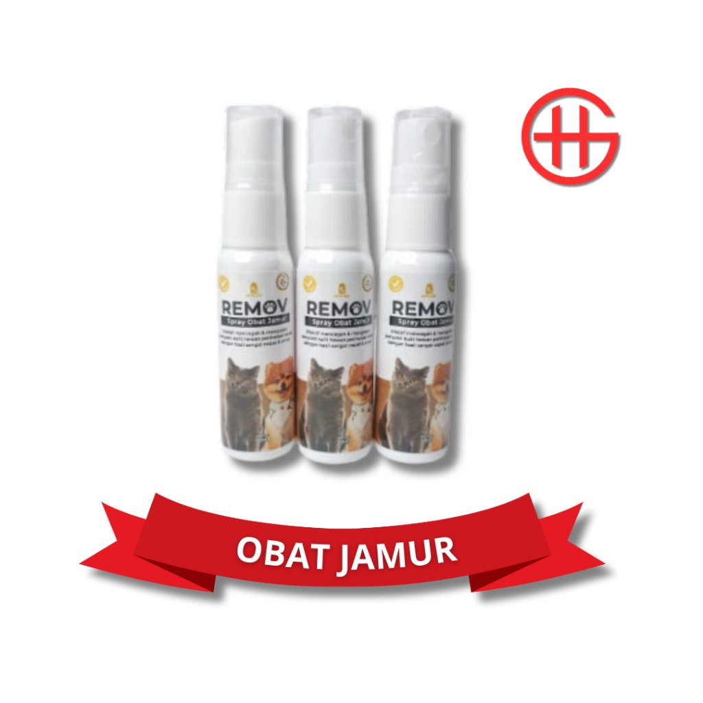 GH Obat Jamur Kucing & Anjing REMOV SPRAY 30ml | Semprotan Ampuh dalam Menyembuhkan Borok & Luka Ber