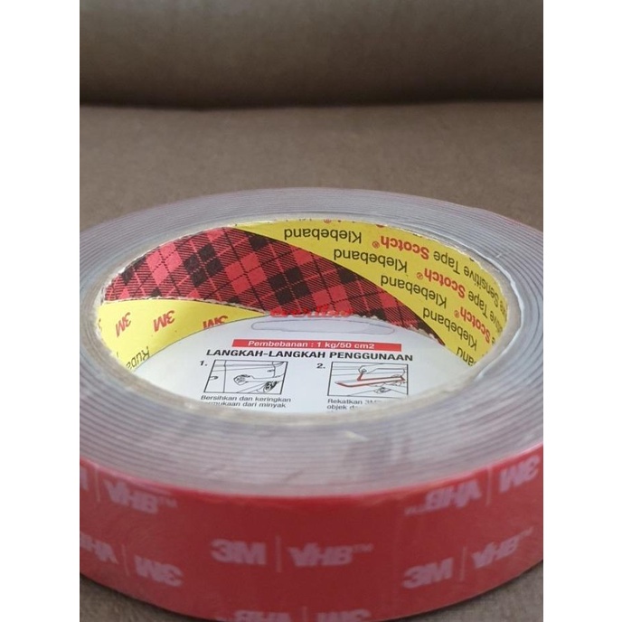 

Terlaris berkah Double Tape 3M VHB 24 mm x 4,5 m foam mobil selotip bolak balik /Free bonus