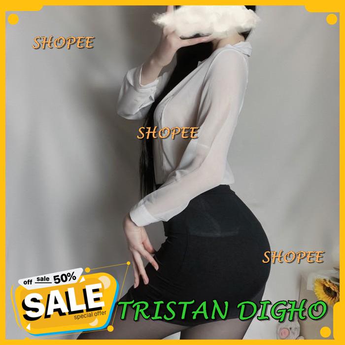 WANITA LINGERIE PAKAIAN SEXY SERAGAM KANTOR COSPLAY SHIRT SET A / WANITA LINGERIE PAKAIAN SEXY SERAG
