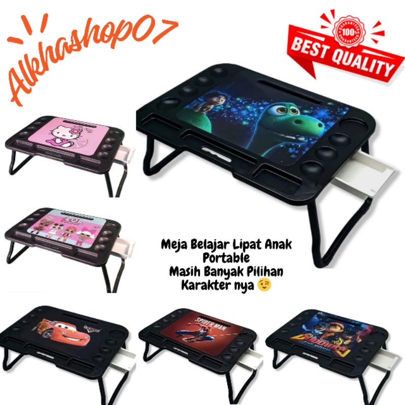 Meja Belajar Lipat Anak / Meja Belajar Lipat anak Karakter / Meja Belajar Lipat Anak Aesthetic Porta