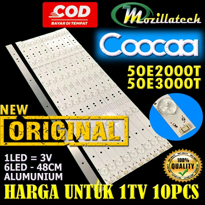 [Ori] Backlight Coocaa 50E2000 50E3000 Lampu Bl Led Backlight Coocaa 50 In Bisa Sameday
