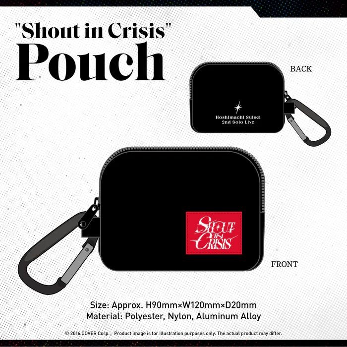 [Original] Hololive Hoshimachi Suisei Shout In Crisis Concert Merchandise Pouch Terbatas