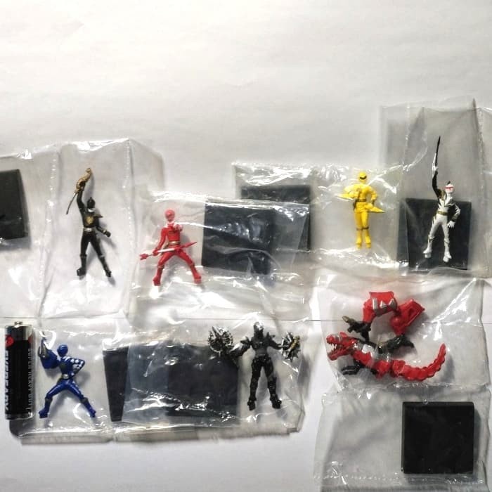 bakuryuu sentai abaranger figure set of 7 power rangers dino thunder telorayampuyuh
