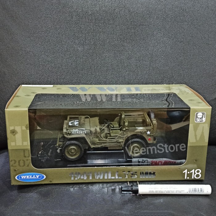 ✅COD Die Cast 1:18 Jeep Willys Mb '1941 [Welly] Berkualitas