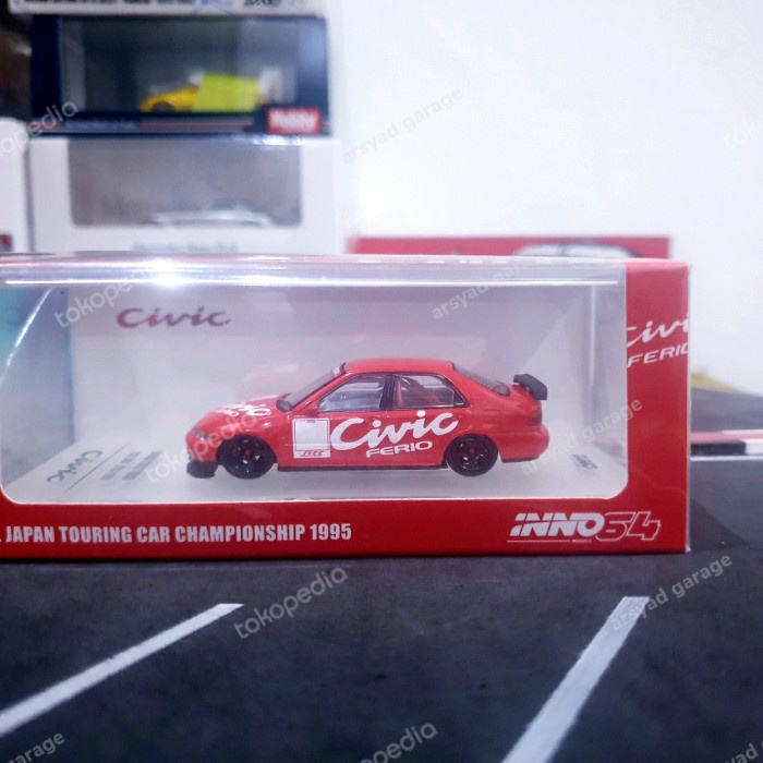 ✅COD Diecast Inno64 Honda Civic Ferio Test Car Jtcc 1996 Segel Diskon