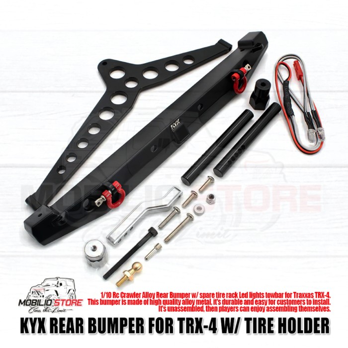 ✅New Custom Part Kyx Rear Bumper With Tire Holder Traxxas Trx-4 Axial Scx10 Terbatas