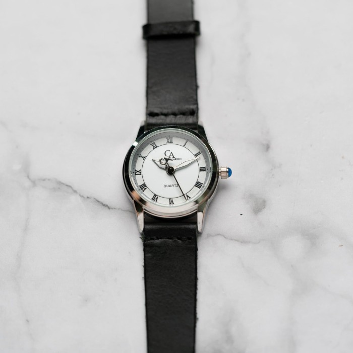 ✅Ori Jam Tangan Wanita Christyan Arden Falana Ca3212-White-Black Strap Berkualitas