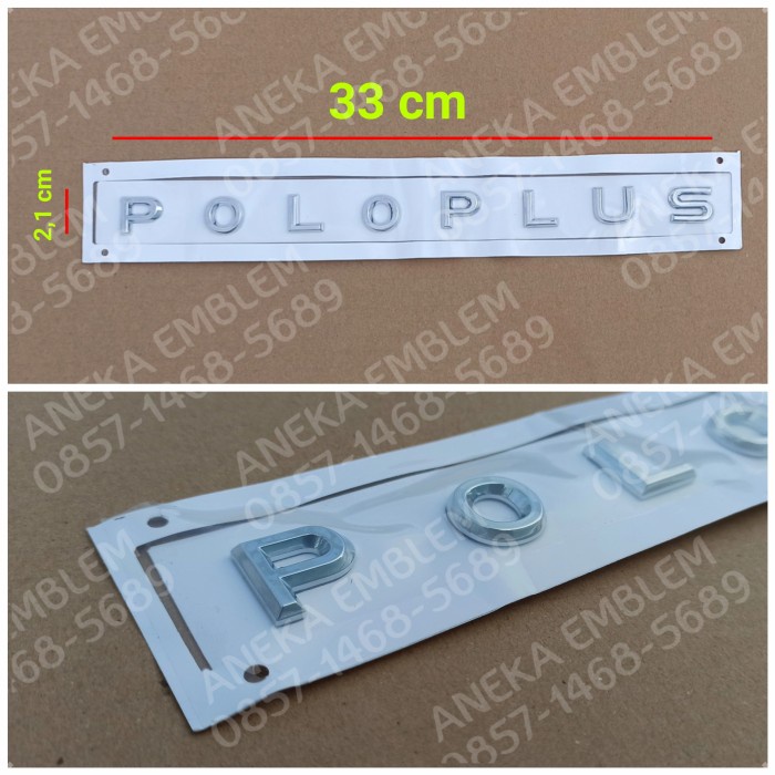 ✅Termurah Emblem Logo Tulisan Polo Plus Poloplus Poloplus Untuk Vw Polo Bisa Sameday