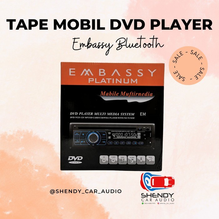 ✅Termurah Tape Mobil Embassy Single Din Usb Bluetooth Dvd Mobil Embassy Original Diskon