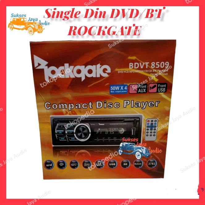 ✨Baru Single Din Rockgate Bdvt 8509 Dvd/Bt/Dvd Diskon