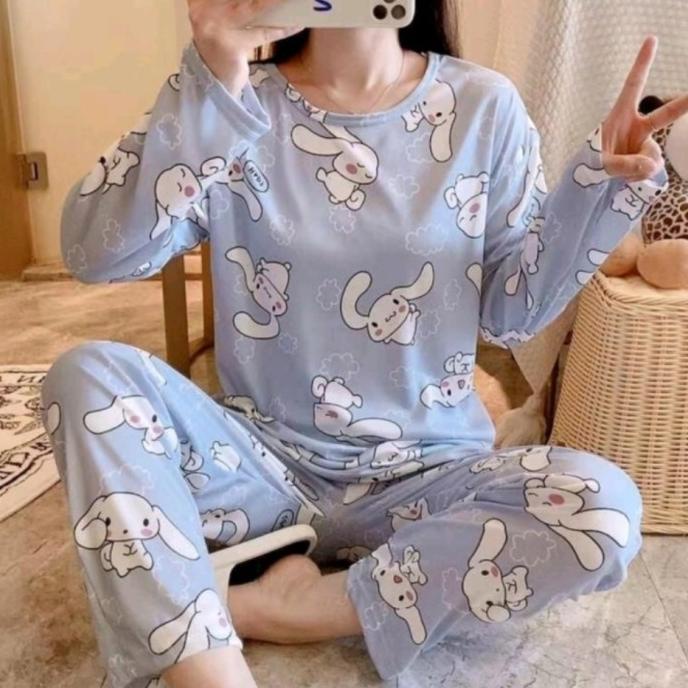 Baju Tidur Karakter Cinnamoroll Salur Baju Tidur Import Terbaik