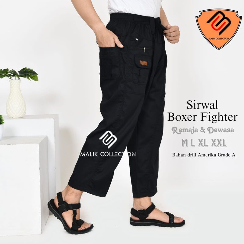Celana Sirwal Dewasa Boxer Fighter Celana Panjang Pria Dewasa Komprang